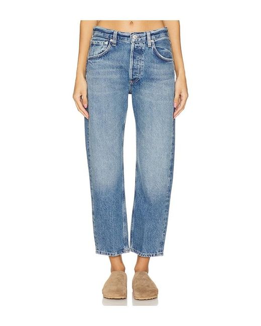 Citizens of Humanity Blue Winslow Cropped Boyfriend Jeans