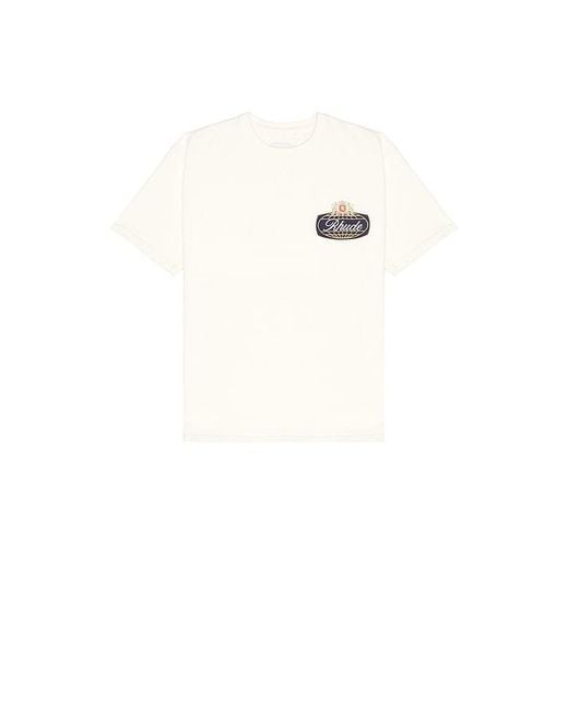 Rhude White Safari Crest Tee for men