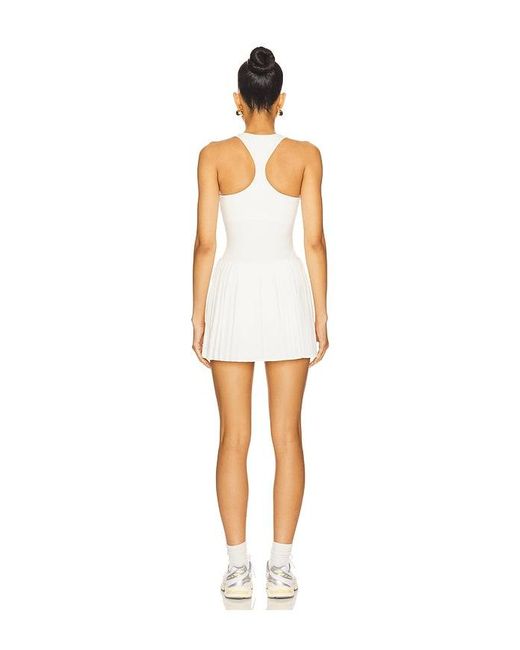 WellBeing + BeingWell White Movewell Blair Pleated Dress