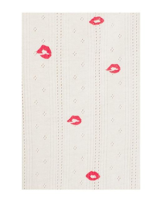 HATCH White The Pointelle Sweetheart Tee