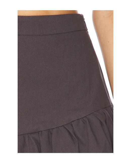 Line & Dot Black Devin Bubble Mini Skirt