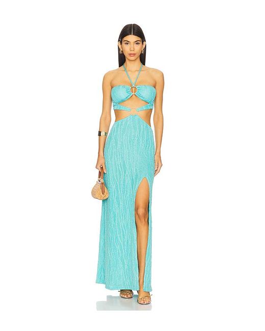Luli Fama Blue Langes Kleid