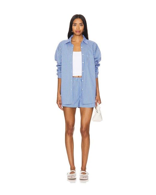 Solid & Striped Blue The Jancy Blouse