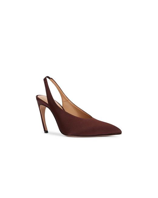 The Attico Brown Viper 95Mm Slingback Heel