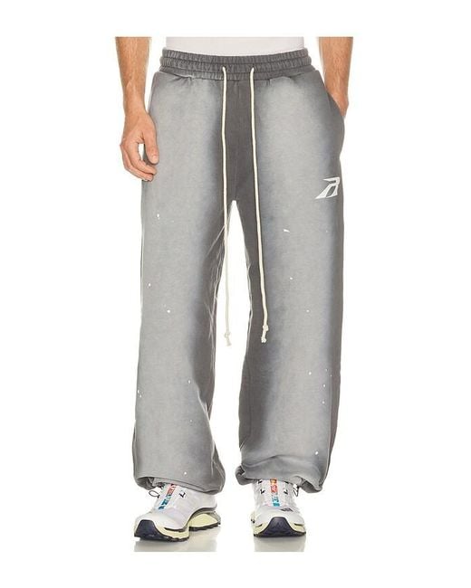 Ryoko Rain Gray Vintage Artist Sweatpants for men