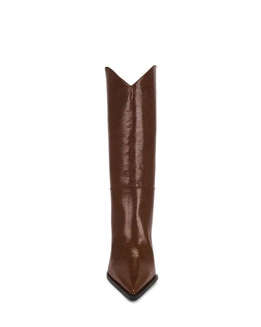 Coperni Brown Lizard Print Cowboy Bridge Boot