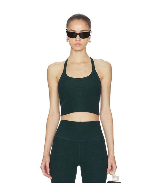 Beyond Yoga Green Spacedye On The Up Cropped Tank Top