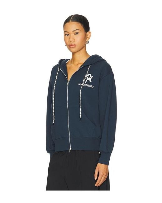 No Problemo Blue Nyp Zip Through Hoodie