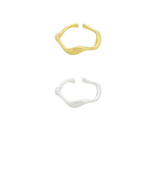 Casa Clara Multicolor Hele Asymmetric Ring Duo