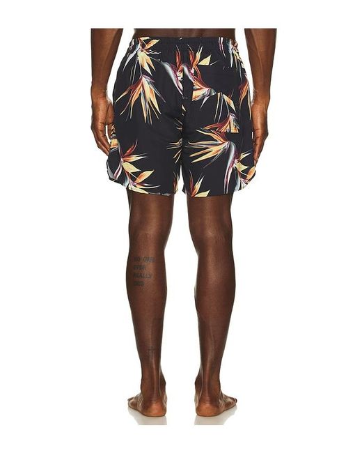 Rhude Black Regatta Club Hawaiian Swim Short for men