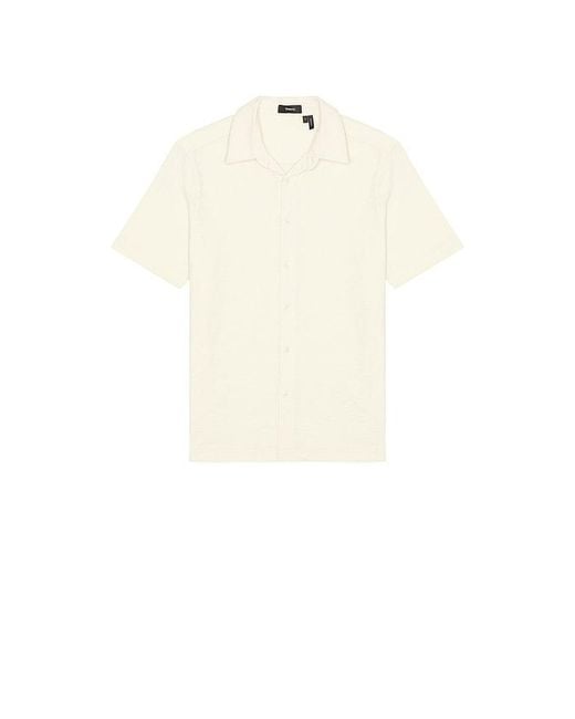 Theory Natural Noran Short Sleeve Shirt for men