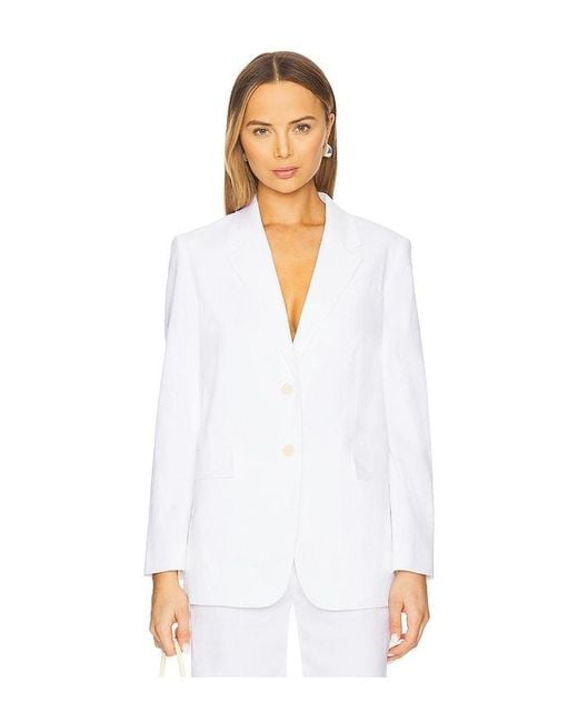 Theory White Oversized Blazer