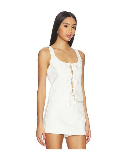Show Me Your Mumu White Lena Tie Tank