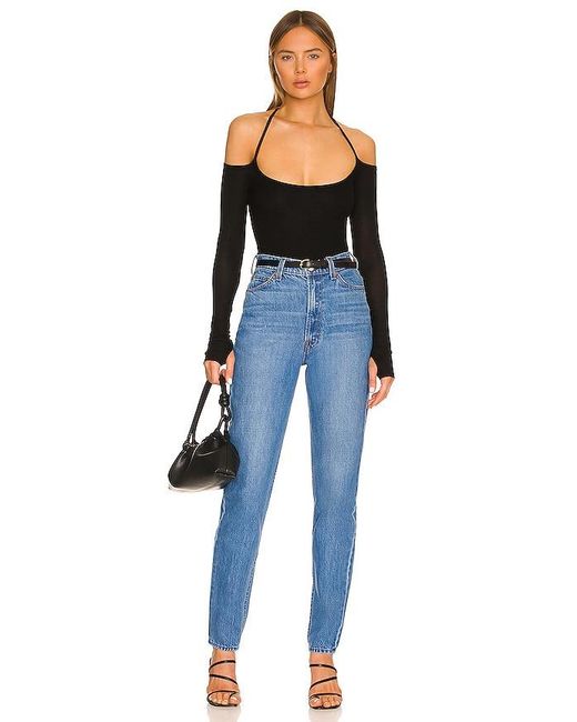 Michael Lauren Black Dave Halter Neck Top