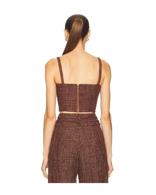 Amanda Uprichard Brown X Revolve Blythe Top