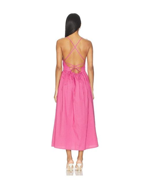 Pistola Pink Sadee Open Back Dress