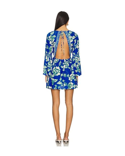Maaji Blue Cobalt Flora Agnes Mini Dress