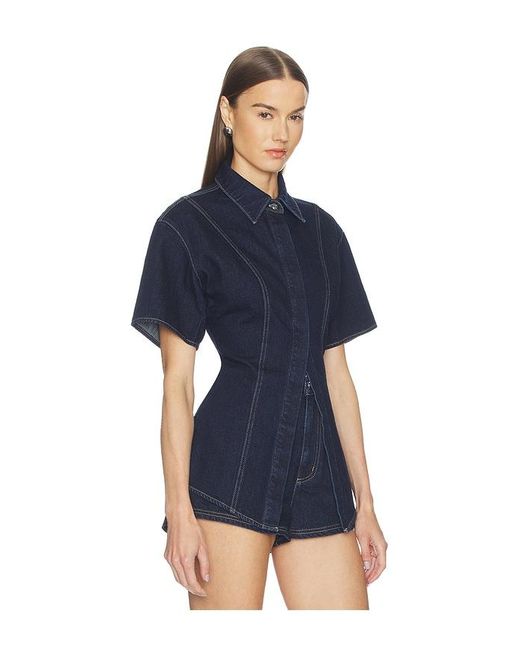 Nakedvice Blue The Watson Short Sleeve Shirt