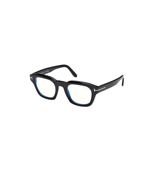 Tom Ford Black Block Optical Square Acetate Glasses for men