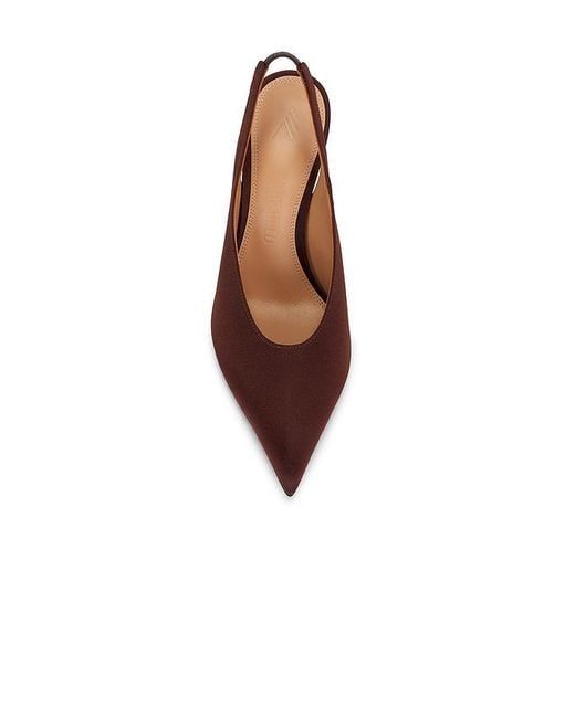 The Attico Brown Viper 95Mm Slingback Heel