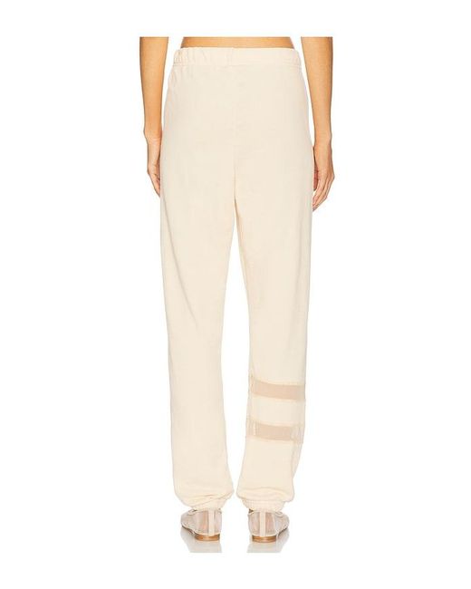 Michael Lauren White Setton Mesh Contrast Pant