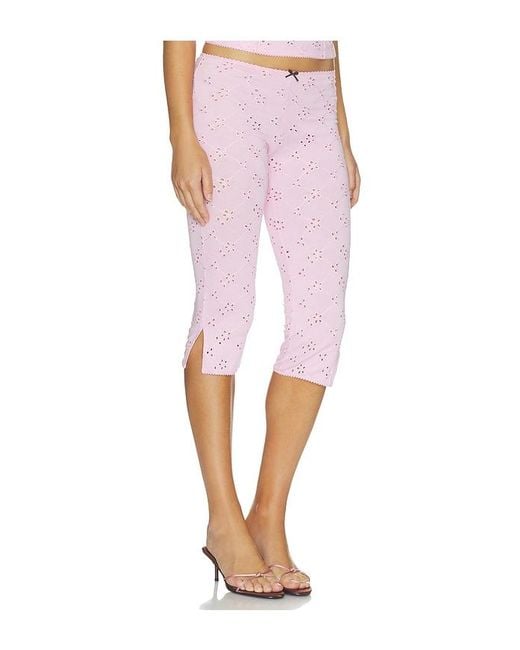 Free People Pink Full Bloom Capri Pant