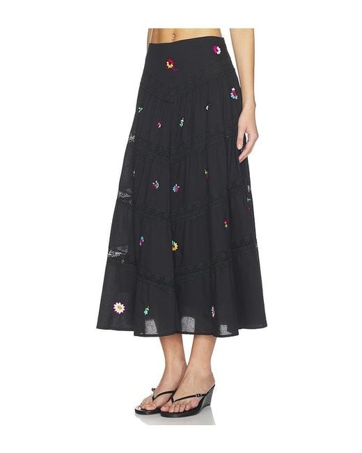 Rixo Black Sigrid Skirt