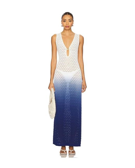 Runaway the Label Blue Reina Maxi Dress