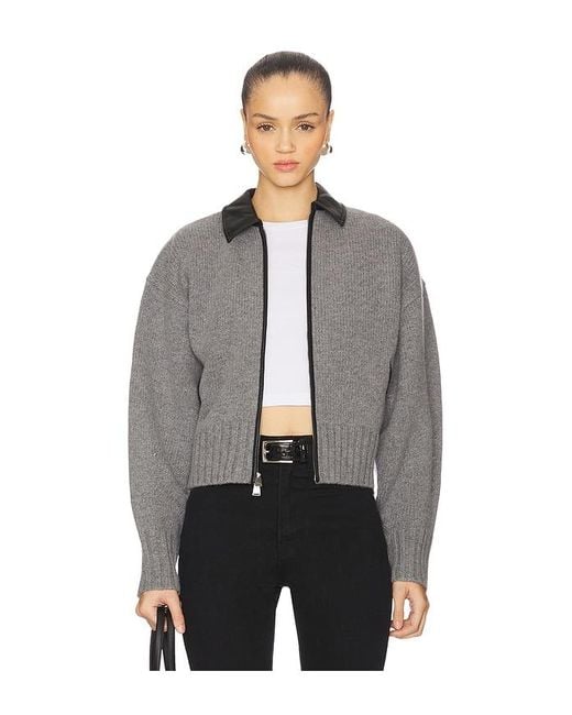 Jonathan Simkhai Gray Zofia Zipper Cardigan