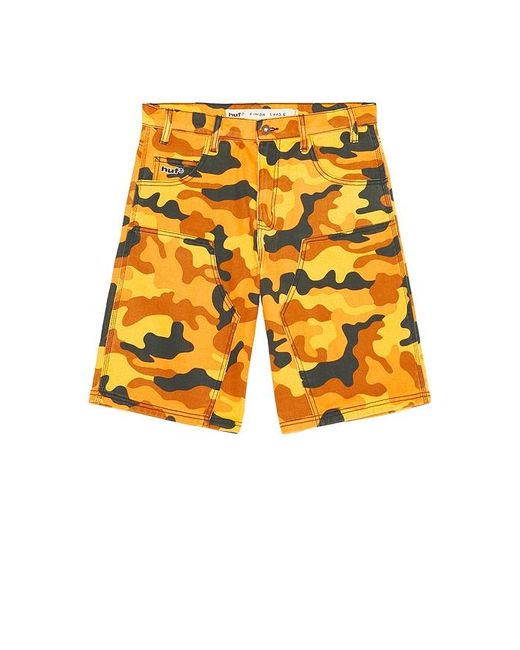 Huf Yellow Kinda Loose Double Knee Camo Short for men