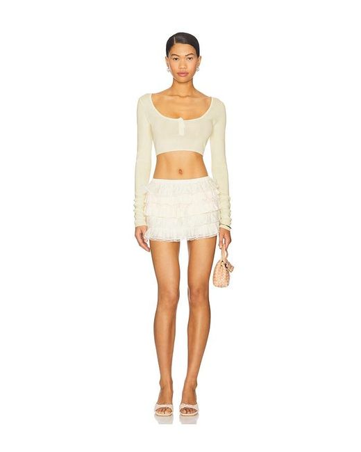 MAJORELLE White Lainey Mini Skirt
