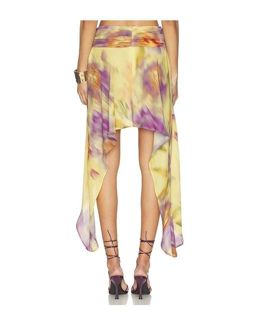 Runaway the Label Multicolor Tulia Flounce Midi Skirt