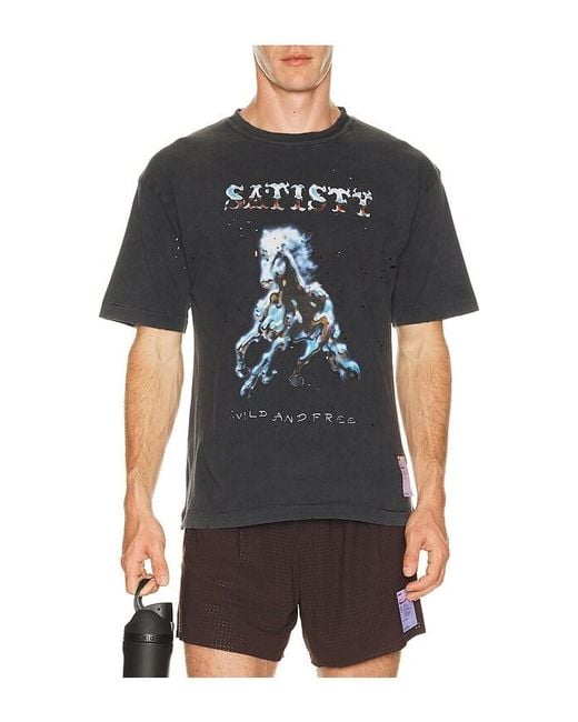 Satisfy Black Mothtech T-Shirt for men