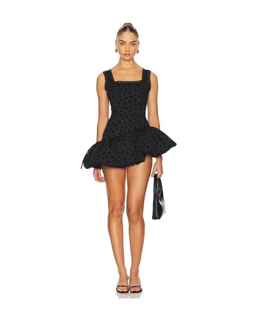 For Love & Lemons Black Claira Asymmetric Top