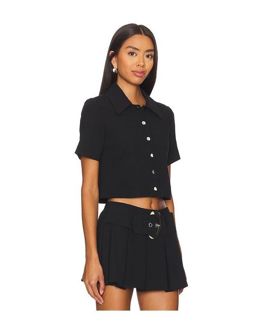 Amanda Uprichard Black Josie Top