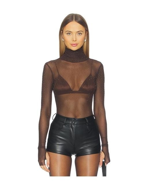 AFRM Black Milo Dew Drop Bodysuit