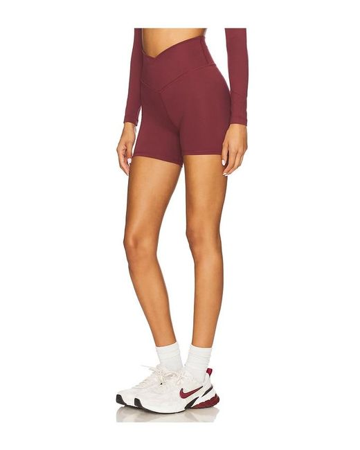 WellBeing + BeingWell Red Flowwell Callista Crossover 4 Inch Short