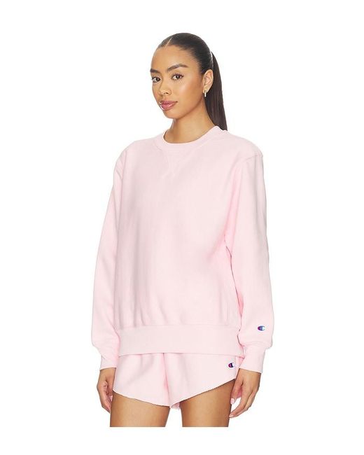 Champion Pink Reverse Weave Crewneck Sweater