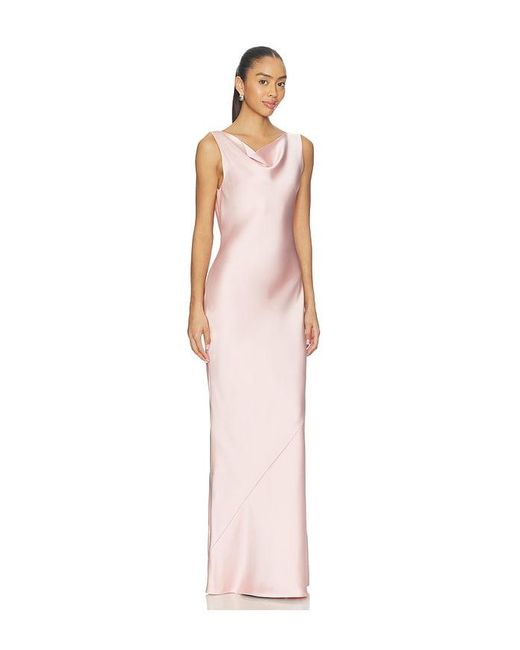 Norma Kamali Multicolor Sleeveless Low Back Drape Gown