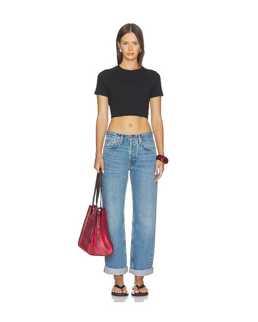 Re/done Blue Beau Jean Cuffed Boyfriend Jeans