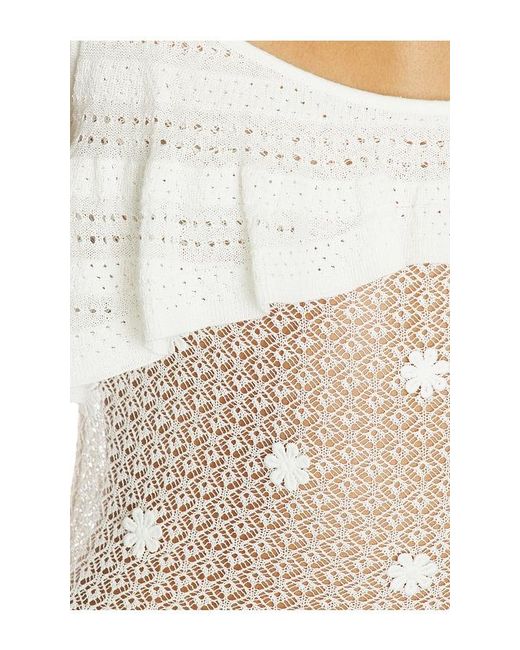 Lovers + Friends Blue Madalena Floral Embellished Tank