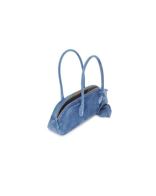 Magda Butrym Blue Brigitte Trapeze Suede Bag