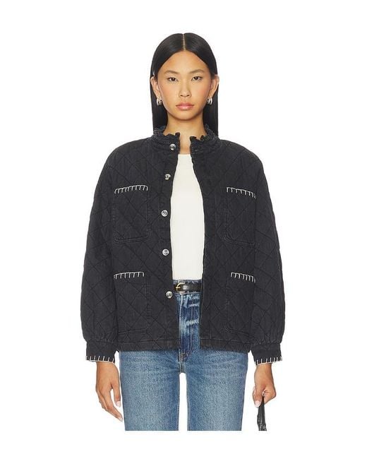 seventy + mochi Blue Quilted Pablo Jacket