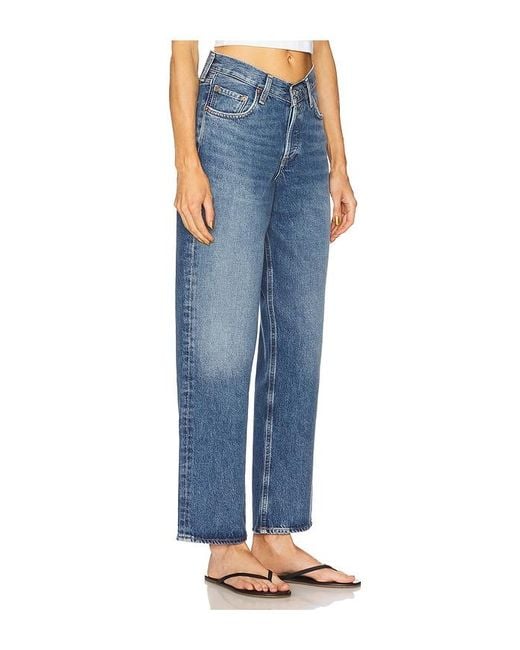 Agolde Blue V-Waist Baggy Jeans