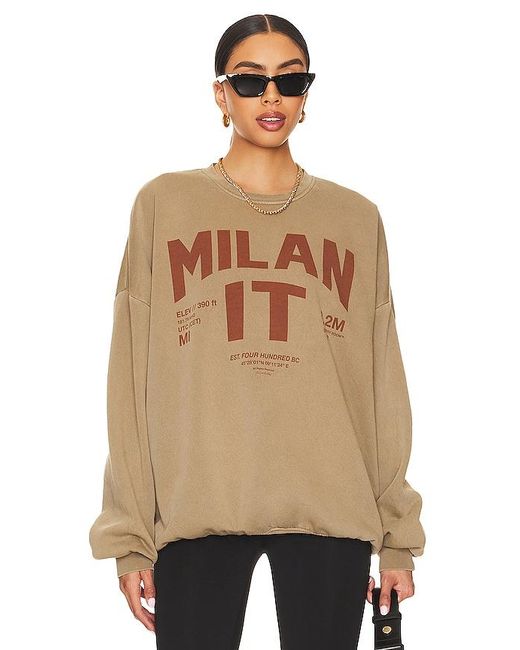 The Laundry Room Natural SWEATSHIRT WELCOME TO MILAN