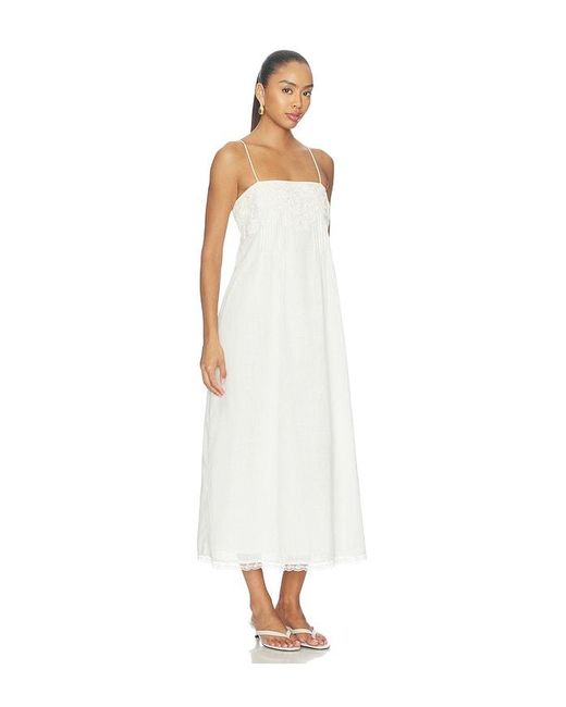 Free People White Sky Dancing Midi Dress
