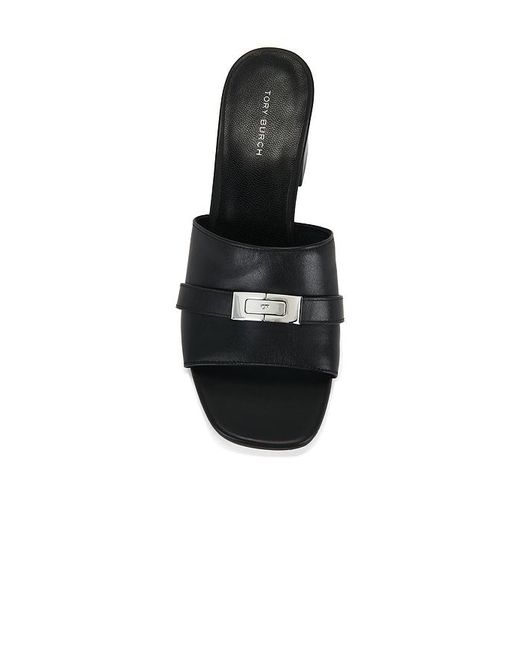 Tory Burch Black Leelee Heeled Mule