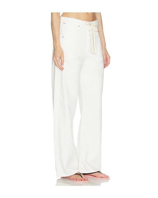Citizens of Humanity White Brynn Drawstring Trouser