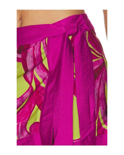 Seven Wonders Pink Odyssey Faux Wrap Mini Skirt