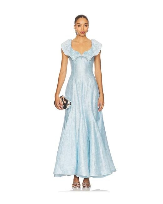 La Fuori X Revolve Azure Ruffle Dress in Blue | Lyst La Fuori X Revolve Azure Ruffle Dress in Blue | Lyst